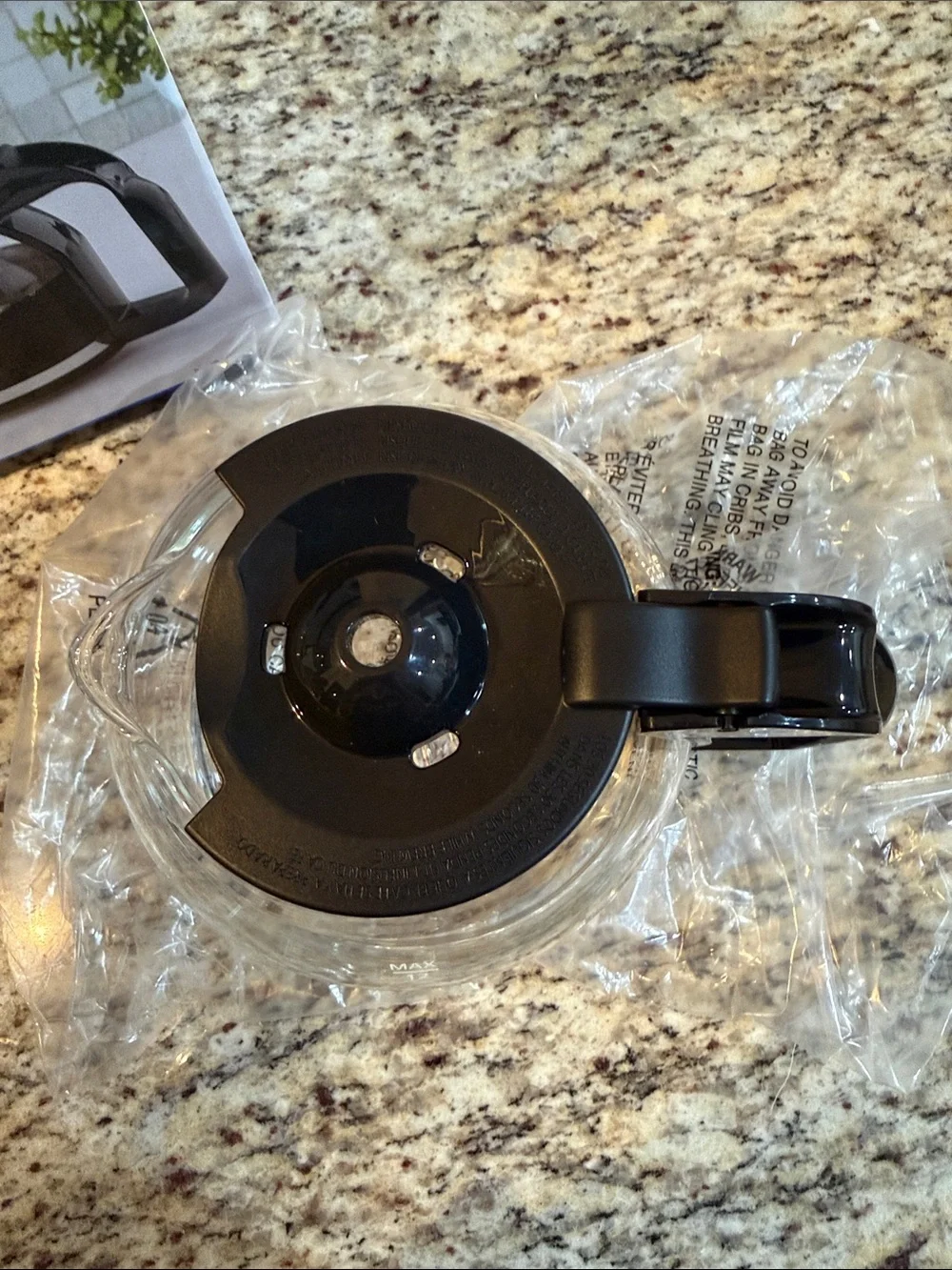 Mainstays 12 Cup Coffee Maker Replacement Carafe Glass Pot Black Handle NEW